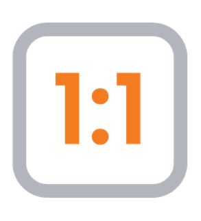 Square aspect ratio indicator symbol