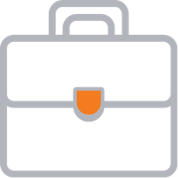 simple briefcase icon illustration